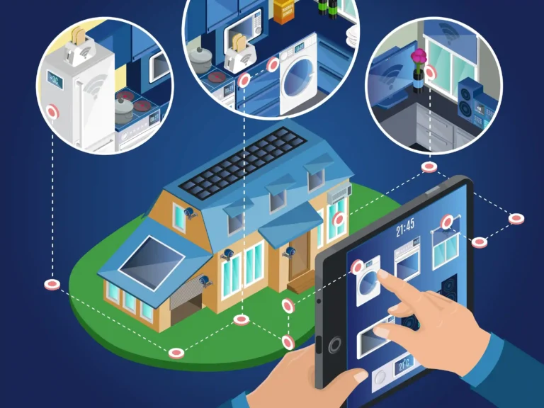 Illustration-of-a-smart-home-with-a-tablet-controlling-various-appliances